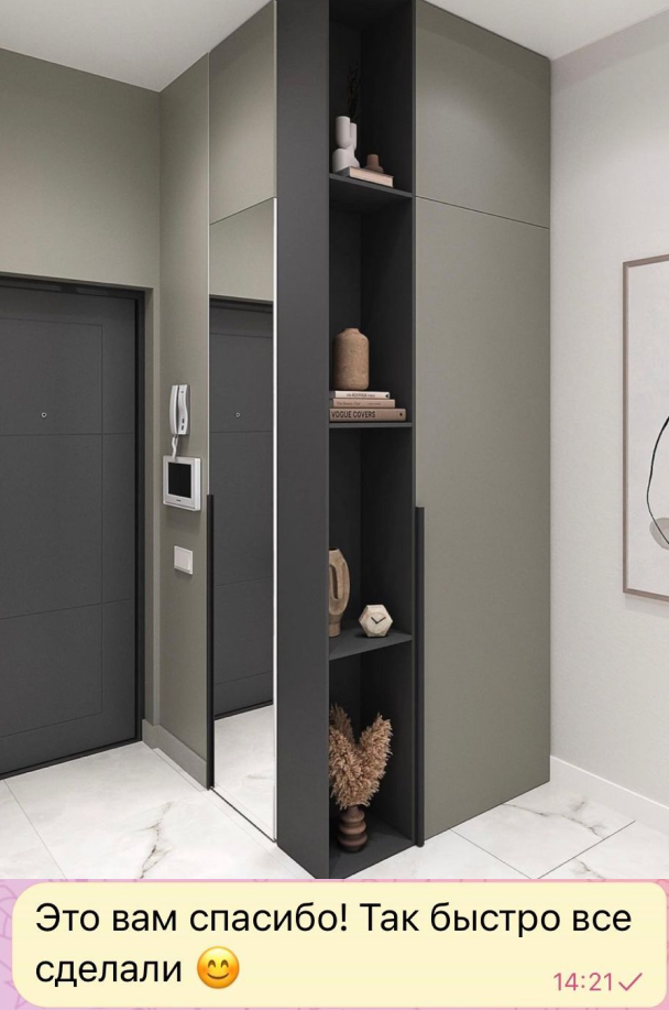 шкаф с минималистичным фасадом Минск